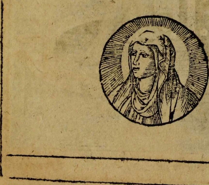 An illustration from Thesaurus precum et exercitiorum spiritualium: in vsum pr[a]esertim Sodalitatis Partheniae, 1609, leaf 465