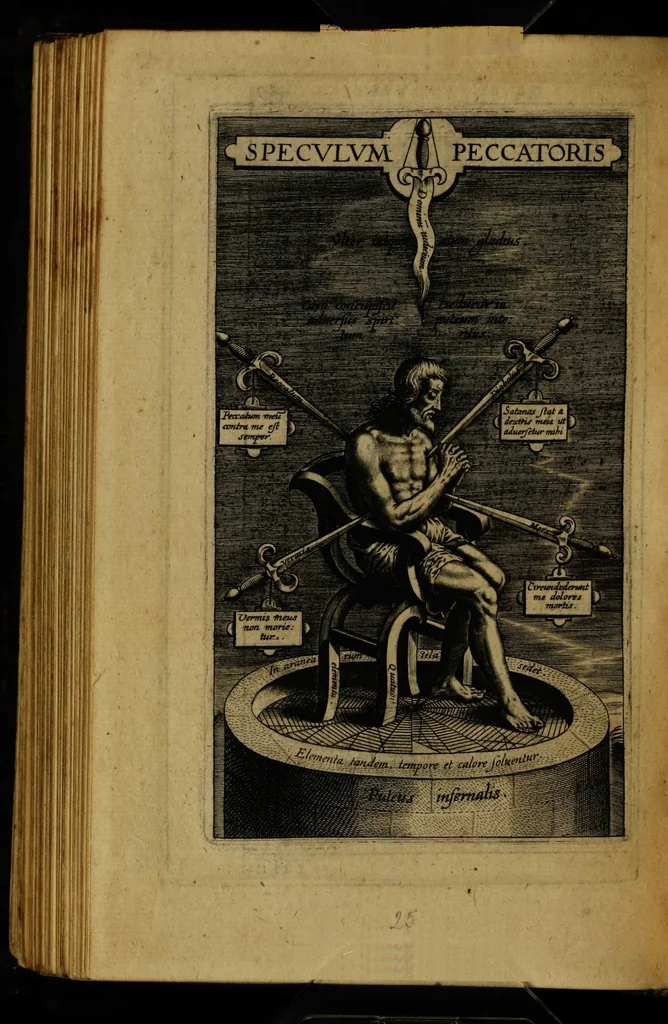 An illustration from Thesaurus precum et exercitiorum spiritualium: in vsum pr[a]esertim Sodalitatis Partheniae, 1609, leaf 466