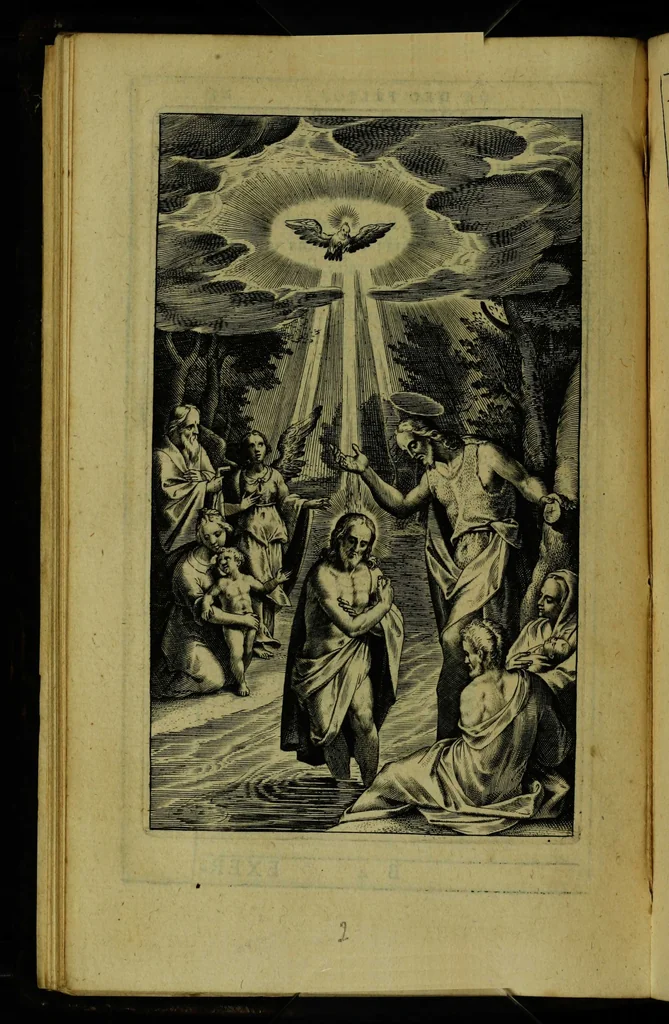 An illustration from Thesaurus precum et exercitiorum spiritualium: in vsum pr[a]esertim Sodalitatis Partheniae, 1609, leaf 60