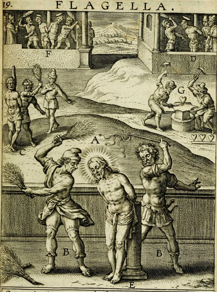 An illustration from Paradisus sponsi et sponsae in quo messis myrrhae et aromatum ex instrumentis ac mysterijs passionis Christi colligenda, vt ei commoriamur : et, Pancarpium Marianum, septemplici titulorum serie distinctum, vt in B. Virginis odorem curramus, et Christus formetur in nobis, 1618, leaf 133