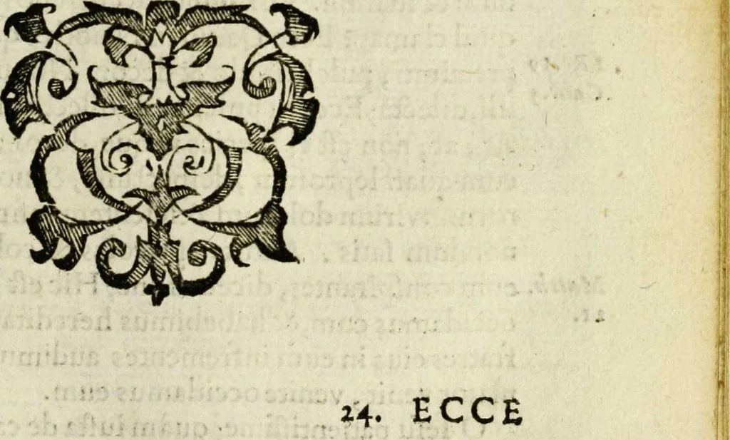 An illustration from Paradisus sponsi et sponsae in quo messis myrrhae et aromatum ex instrumentis ac mysterijs passionis Christi colligenda, vt ei commoriamur : et, Pancarpium Marianum, septemplici titulorum serie distinctum, vt in B. Virginis odorem curramus, et Christus formetur in nobis, 1618, leaf 161