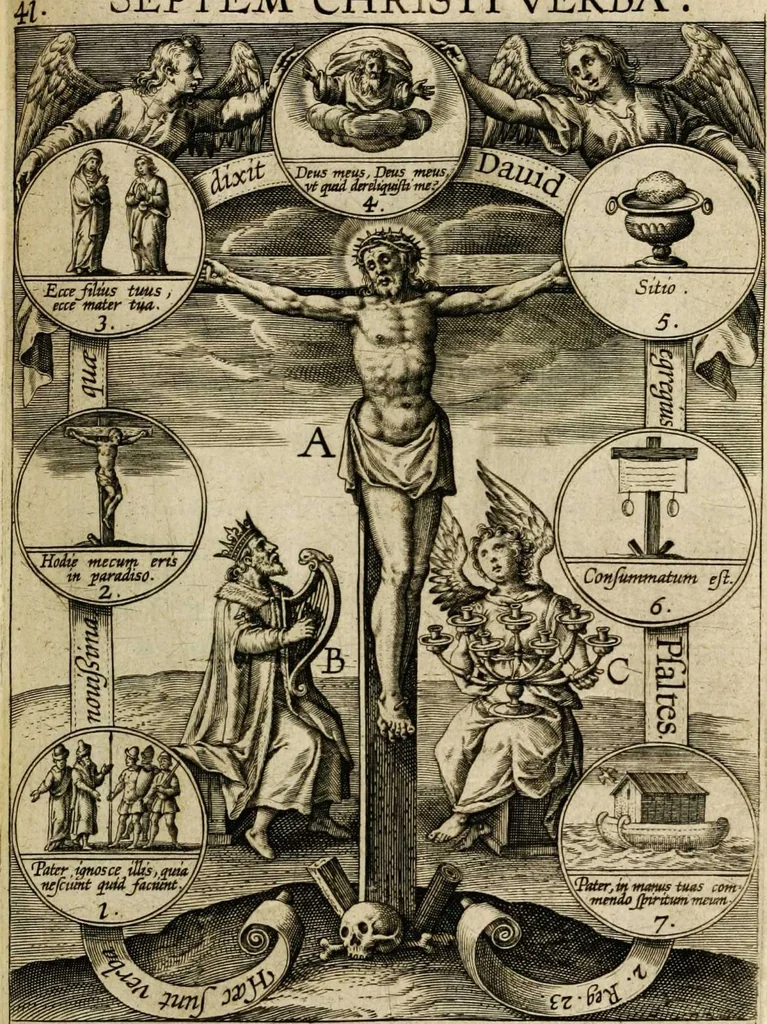 An illustration from Paradisus sponsi et sponsae in quo messis myrrhae et aromatum ex instrumentis ac mysterijs passionis Christi colligenda, vt ei commoriamur : et, Pancarpium Marianum, septemplici titulorum serie distinctum, vt in B. Virginis odorem curramus, et Christus formetur in nobis, 1618, leaf 265
