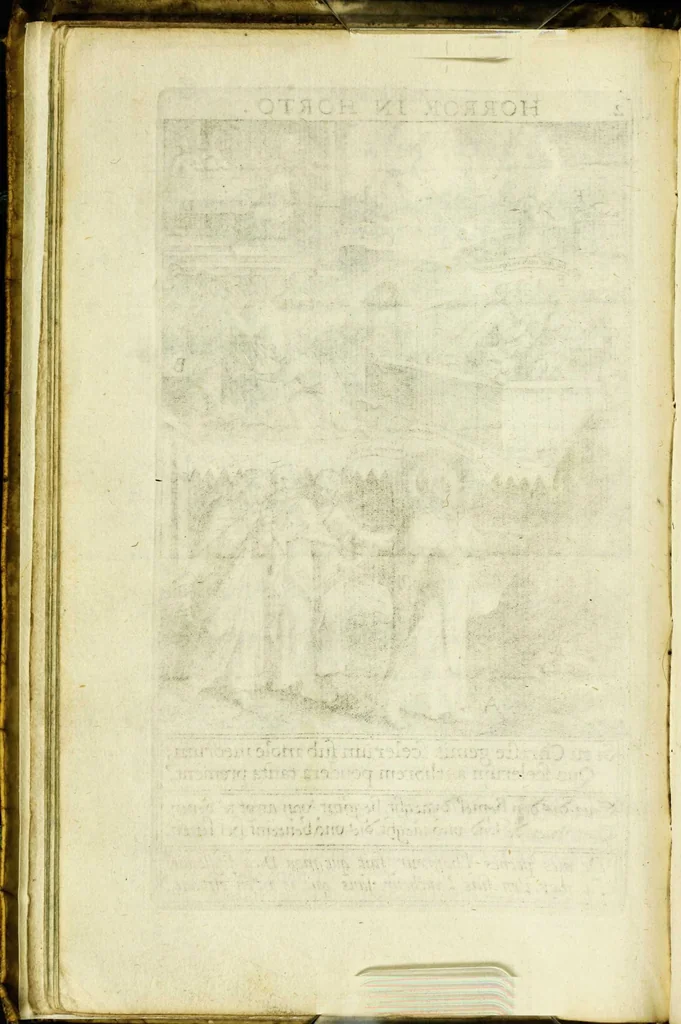 An illustration from Paradisus sponsi et sponsae in quo messis myrrhae et aromatum ex instrumentis ac mysterijs passionis Christi colligenda, vt ei commoriamur : et, Pancarpium Marianum, septemplici titulorum serie distinctum, vt in B. Virginis odorem curramus, et Christus formetur in nobis, 1618, leaf 32