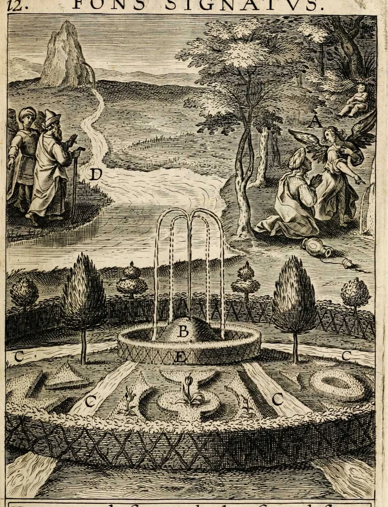 An illustration from Paradisus sponsi et sponsae in quo messis myrrhae et aromatum ex instrumentis ac mysterijs passionis Christi colligenda, vt ei commoriamur : et, Pancarpium Marianum, septemplici titulorum serie distinctum, vt in B. Virginis odorem curramus, et Christus formetur in nobis, 1618, leaf 429
