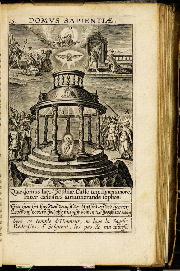 An illustration from Paradisus sponsi et sponsae in quo messis myrrhae et aromatum ex instrumentis ac mysterijs passionis Christi colligenda, vt ei commoriamur : et, Pancarpium Marianum, septemplici titulorum serie distinctum, vt in B. Virginis odorem curramus, et Christus formetur in nobis, 1618, leaf 447