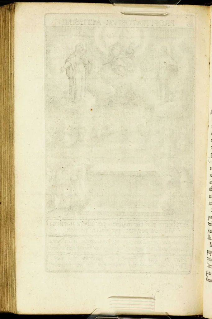 An illustration from Paradisus sponsi et sponsae in quo messis myrrhae et aromatum ex instrumentis ac mysterijs passionis Christi colligenda, vt ei commoriamur : et, Pancarpium Marianum, septemplici titulorum serie distinctum, vt in B. Virginis odorem curramus, et Christus formetur in nobis, 1618, leaf 628