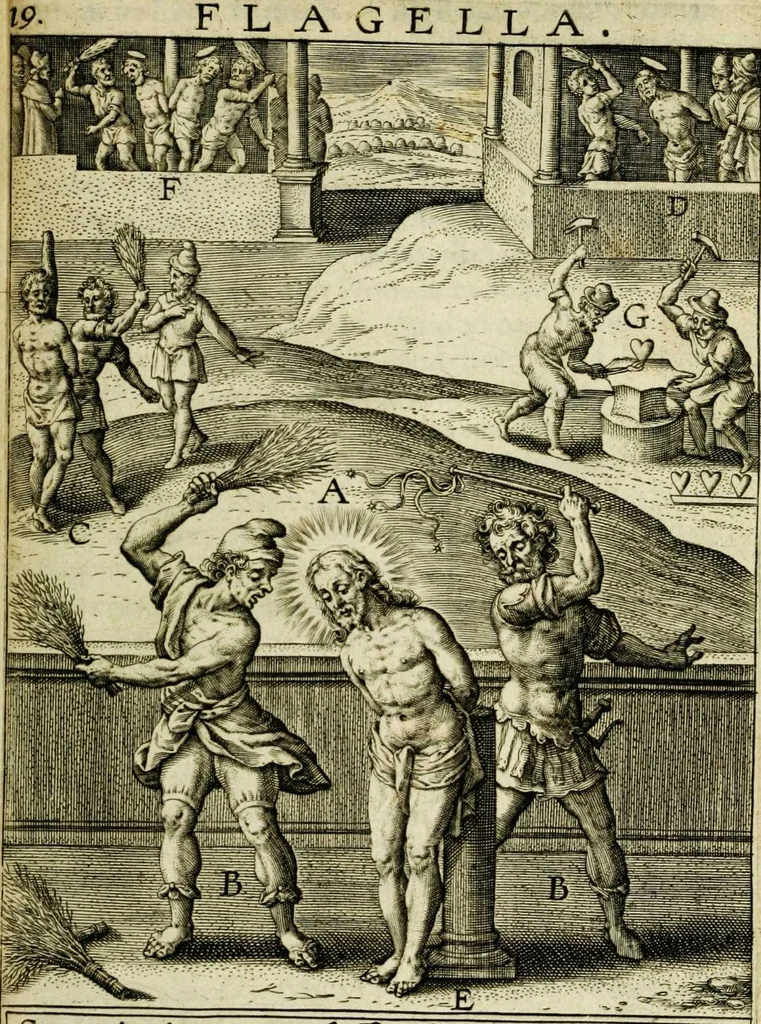 An illustration from Paradisus sponsi et sponsae: in quo messis myrrhae et aromatum ex instrumentis ac mysterijs passionis Christi colligenda, vt ei commoriamur : et, Pancarpium Marianum, septemplici titulorum serie distinctum, vt in B. Virginis odorem curramus, et Christus formetur in nobis, 1618, leaf 133