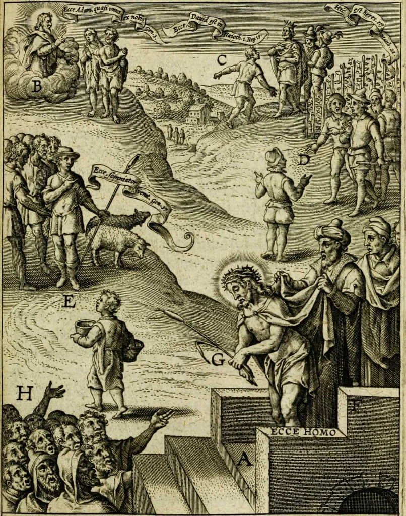 An illustration from Paradisus sponsi et sponsae: in quo messis myrrhae et aromatum ex instrumentis ac mysterijs passionis Christi colligenda, vt ei commoriamur : et, Pancarpium Marianum, septemplici titulorum serie distinctum, vt in B. Virginis odorem curramus, et Christus formetur in nobis, 1618, leaf 163