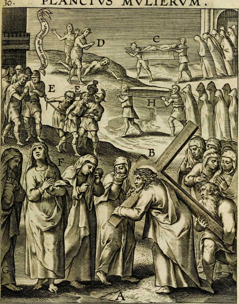 An illustration from Paradisus sponsi et sponsae: in quo messis myrrhae et aromatum ex instrumentis ac mysterijs passionis Christi colligenda, vt ei commoriamur : et, Pancarpium Marianum, septemplici titulorum serie distinctum, vt in B. Virginis odorem curramus, et Christus formetur in nobis, 1618, leaf 199