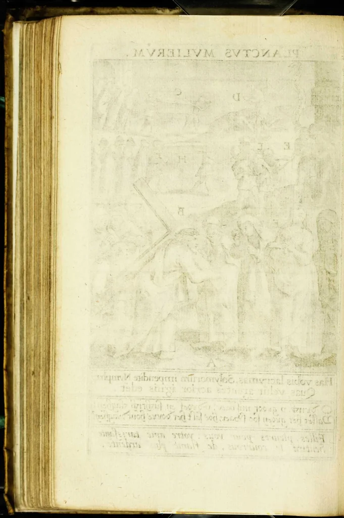 An illustration from Paradisus sponsi et sponsae: in quo messis myrrhae et aromatum ex instrumentis ac mysterijs passionis Christi colligenda, vt ei commoriamur : et, Pancarpium Marianum, septemplici titulorum serie distinctum, vt in B. Virginis odorem curramus, et Christus formetur in nobis, 1618, leaf 200