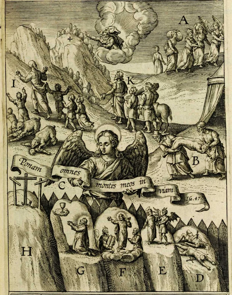 An illustration from Paradisus sponsi et sponsae: in quo messis myrrhae et aromatum ex instrumentis ac mysterijs passionis Christi colligenda, vt ei commoriamur : et, Pancarpium Marianum, septemplici titulorum serie distinctum, vt in B. Virginis odorem curramus, et Christus formetur in nobis, 1618, leaf 211