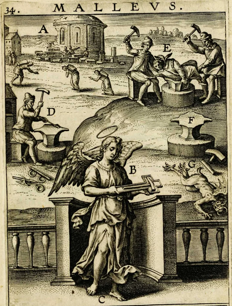 An illustration from Paradisus sponsi et sponsae: in quo messis myrrhae et aromatum ex instrumentis ac mysterijs passionis Christi colligenda, vt ei commoriamur : et, Pancarpium Marianum, septemplici titulorum serie distinctum, vt in B. Virginis odorem curramus, et Christus formetur in nobis, 1618, leaf 223