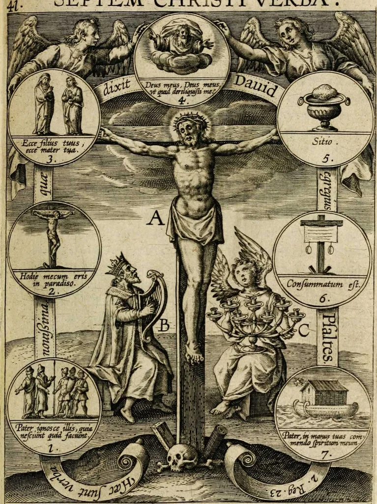 An illustration from Paradisus sponsi et sponsae: in quo messis myrrhae et aromatum ex instrumentis ac mysterijs passionis Christi colligenda, vt ei commoriamur : et, Pancarpium Marianum, septemplici titulorum serie distinctum, vt in B. Virginis odorem curramus, et Christus formetur in nobis, 1618, leaf 265