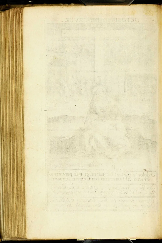An illustration from Paradisus sponsi et sponsae: in quo messis myrrhae et aromatum ex instrumentis ac mysterijs passionis Christi colligenda, vt ei commoriamur : et, Pancarpium Marianum, septemplici titulorum serie distinctum, vt in B. Virginis odorem curramus, et Christus formetur in nobis, 1618, leaf 302