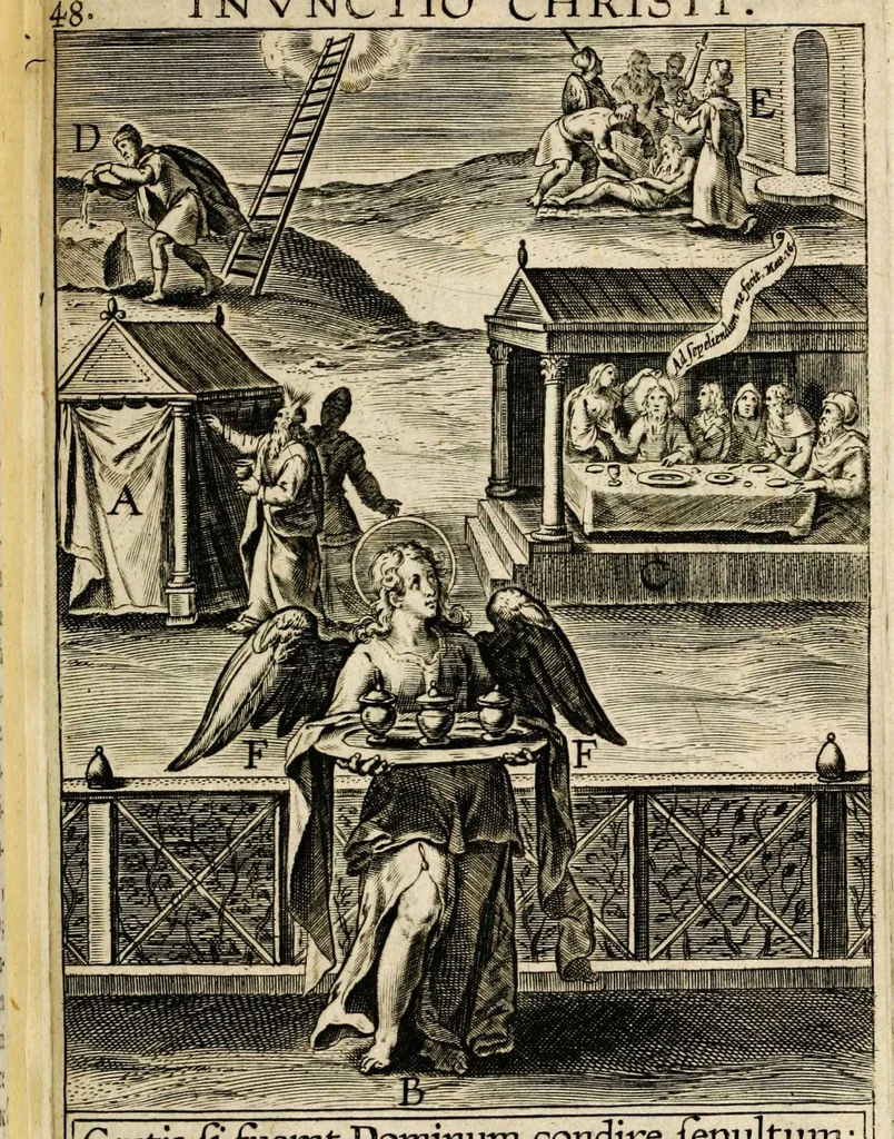 An illustration from Paradisus sponsi et sponsae: in quo messis myrrhae et aromatum ex instrumentis ac mysterijs passionis Christi colligenda, vt ei commoriamur : et, Pancarpium Marianum, septemplici titulorum serie distinctum, vt in B. Virginis odorem curramus, et Christus formetur in nobis, 1618, leaf 307