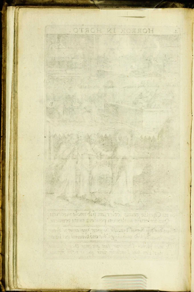 An illustration from Paradisus sponsi et sponsae: in quo messis myrrhae et aromatum ex instrumentis ac mysterijs passionis Christi colligenda, vt ei commoriamur : et, Pancarpium Marianum, septemplici titulorum serie distinctum, vt in B. Virginis odorem curramus, et Christus formetur in nobis, 1618, leaf 32
