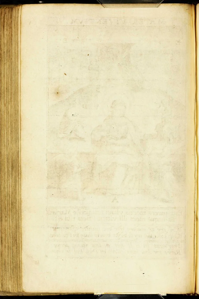 An illustration from Paradisus sponsi et sponsae: in quo messis myrrhae et aromatum ex instrumentis ac mysterijs passionis Christi colligenda, vt ei commoriamur : et, Pancarpium Marianum, septemplici titulorum serie distinctum, vt in B. Virginis odorem curramus, et Christus formetur in nobis, 1618, leaf 382