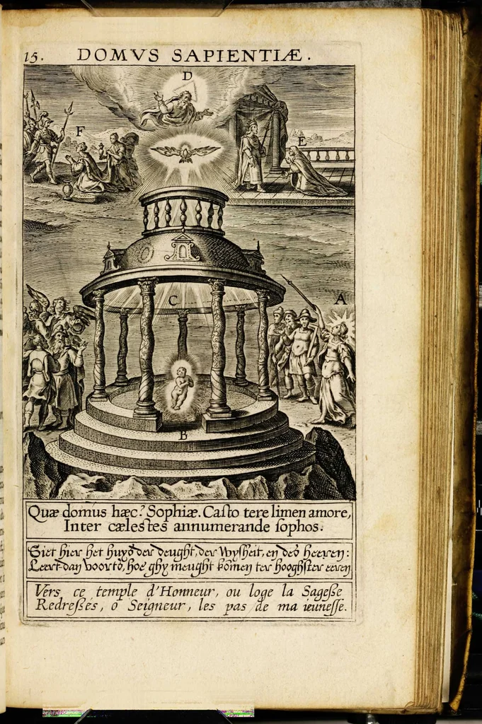 An illustration from Paradisus sponsi et sponsae: in quo messis myrrhae et aromatum ex instrumentis ac mysterijs passionis Christi colligenda, vt ei commoriamur : et, Pancarpium Marianum, septemplici titulorum serie distinctum, vt in B. Virginis odorem curramus, et Christus formetur in nobis, 1618, leaf 447