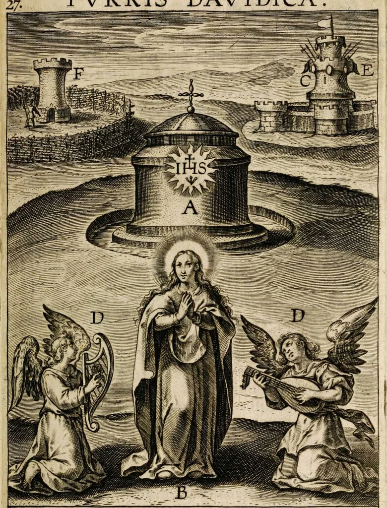 An illustration from Paradisus sponsi et sponsae: in quo messis myrrhae et aromatum ex instrumentis ac mysterijs passionis Christi colligenda, vt ei commoriamur : et, Pancarpium Marianum, septemplici titulorum serie distinctum, vt in B. Virginis odorem curramus, et Christus formetur in nobis, 1618, leaf 519