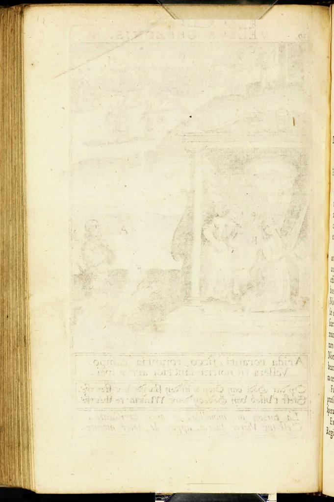 An illustration from Paradisus sponsi et sponsae: in quo messis myrrhae et aromatum ex instrumentis ac mysterijs passionis Christi colligenda, vt ei commoriamur : et, Pancarpium Marianum, septemplici titulorum serie distinctum, vt in B. Virginis odorem curramus, et Christus formetur in nobis, 1618, leaf 592