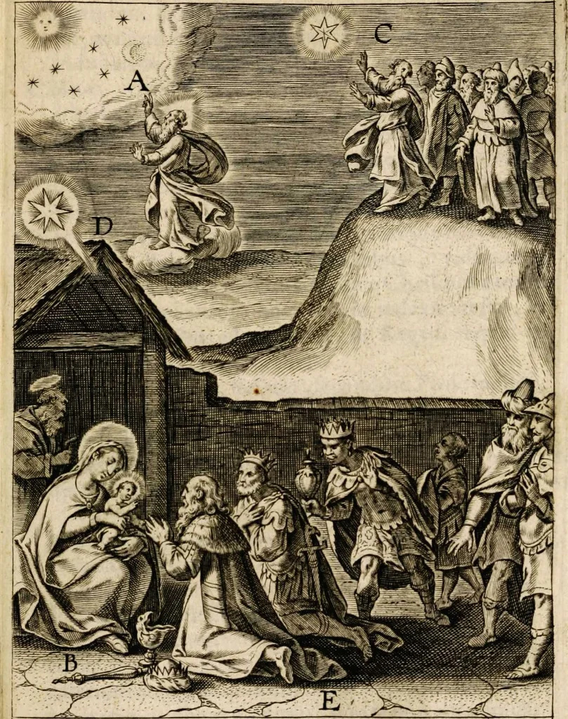 An illustration from Paradisus sponsi et sponsae: in quo messis myrrhae et aromatum ex instrumentis ac mysterijs passionis Christi colligenda, vt ei commoriamur : et, Pancarpium Marianum, septemplici titulorum serie distinctum, vt in B. Virginis odorem curramus, et Christus formetur in nobis, 1618, leaf 597