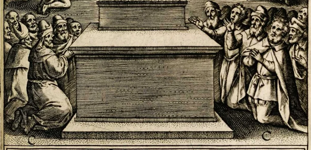 An illustration from Paradisus sponsi et sponsae: in quo messis myrrhae et aromatum ex instrumentis ac mysterijs passionis Christi colligenda, vt ei commoriamur : et, Pancarpium Marianum, septemplici titulorum serie distinctum, vt in B. Virginis odorem curramus, et Christus formetur in nobis, 1618, leaf 627