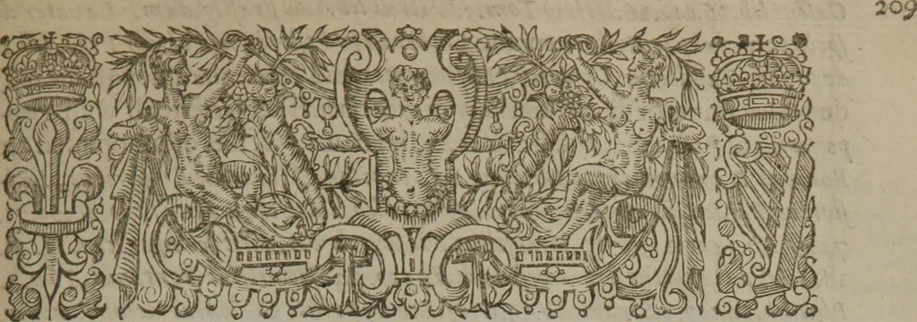 An illustration from The anatomy of melancholy : what it is, with all the kinds causes, symptomes, prognostickes, & seuerall cures of it ; in three partitions, with their severall sections, members & subsections ; philosophically, medicinally, historically, opened & cut up, 1628, leaf 312