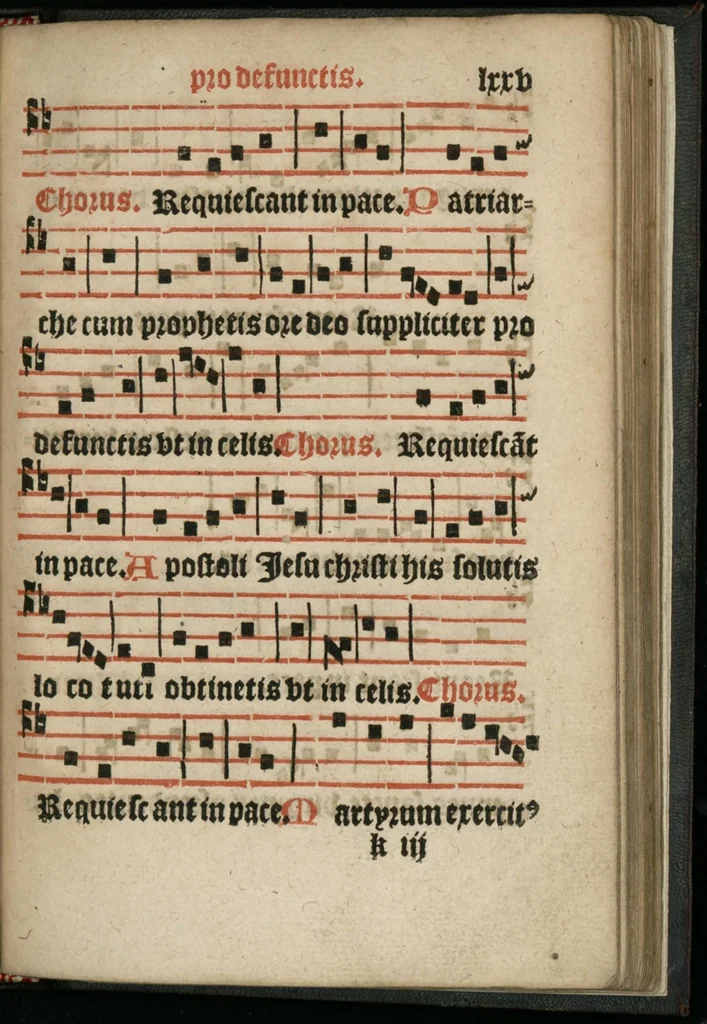 An illustration from Manuale ad usum insignis ecclesie Nanetensis, rationem administrandi sacramenta ecclesiastica continens : omnibus curam animarum habentibus utile ac neccessarium : authoritate R. in Christo P. & domini D. Antonii à Crequy ejusdem ecclesie episcopi, nuper impressum., 1556, leaf 158