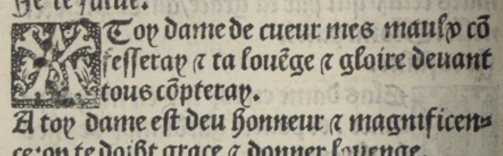 An illustration from Icy commence le psaultier de la tressacree Vierge Marie mere de Jesu Crist saulveur de tout lhumain lignage compose par le docteur seraphicque Monseigneur sainct Bonaventure evesque dalbanie et cardinal de Rome lequel a este nouvellement translate de latin en françoys a lhonneur et louenge dicelle tres digne Vierge., 1509, leaf 11