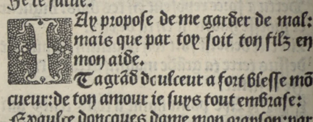 An illustration from Icy commence le psaultier de la tressacree Vierge Marie mere de Jesu Crist saulveur de tout lhumain lignage compose par le docteur seraphicque Monseigneur sainct Bonaventure evesque dalbanie et cardinal de Rome lequel a este nouvellement translate de latin en françoys a lhonneur et louenge dicelle tres digne Vierge., 1509, leaf 25