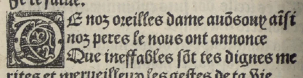An illustration from Icy commence le psaultier de la tressacree Vierge Marie mere de Jesu Crist saulveur de tout lhumain lignage compose par le docteur seraphicque Monseigneur sainct Bonaventure evesque dalbanie et cardinal de Rome lequel a este nouvellement translate de latin en françoys a lhonneur et louenge dicelle tres digne Vierge., 1509, leaf 27