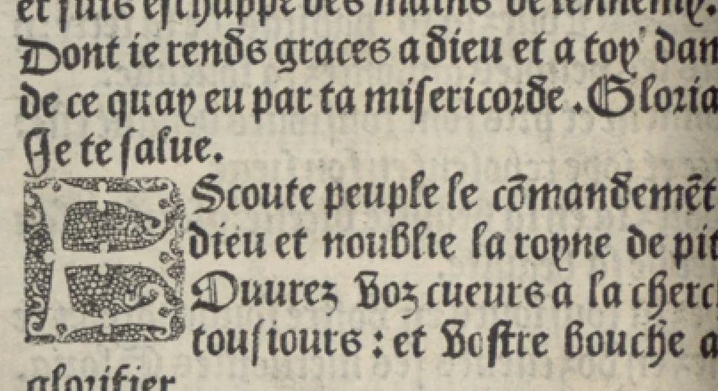 An illustration from Icy commence le psaultier de la tressacree Vierge Marie mere de Jesu Crist saulveur de tout lhumain lignage compose par le docteur seraphicque Monseigneur sainct Bonaventure evesque dalbanie et cardinal de Rome lequel a este nouvellement translate de latin en françoys a lhonneur et louenge dicelle tres digne Vierge., 1509, leaf 41