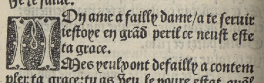 An illustration from Icy commence le psaultier de la tressacree Vierge Marie mere de Jesu Crist saulveur de tout lhumain lignage compose par le docteur seraphicque Monseigneur sainct Bonaventure evesque dalbanie et cardinal de Rome lequel a este nouvellement translate de latin en françoys a lhonneur et louenge dicelle tres digne Vierge., 1509, leaf 61