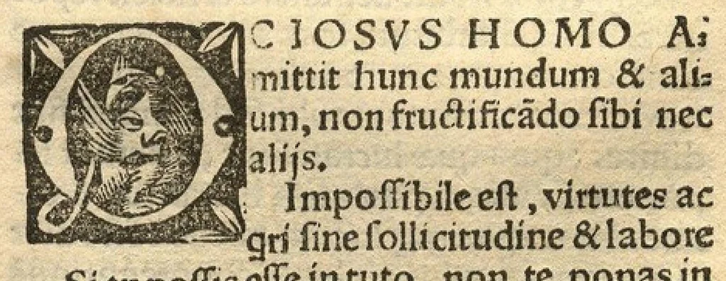 An illustration from Sententiae vere aureae... Aegidii Assisinatis, omnibus ad christianam perfectionem aspirantibus utilissimae..., 1534, leaf 20