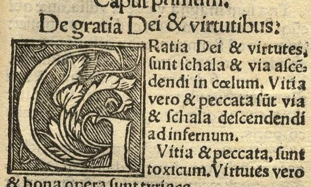 An illustration from Sententiae vere aureae... Aegidii Assisinatis, omnibus ad christianam perfectionem aspirantibus utilissimae..., 1534, leaf 4