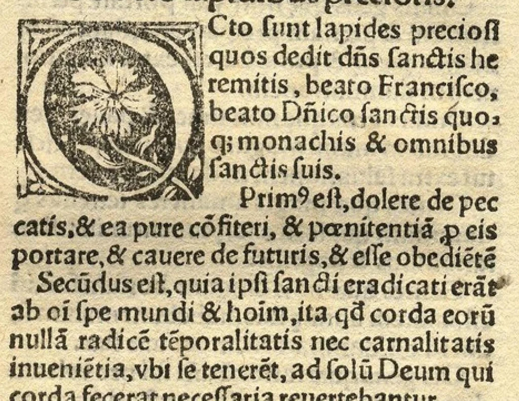 An illustration from Sententiae vere aureae... Aegidii Assisinatis, omnibus ad christianam perfectionem aspirantibus utilissimae..., 1534, leaf 55
