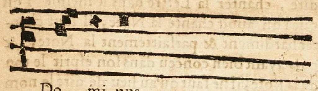 An illustration from Le Guidon du plain-chant... par Jacques Doublet, 1649, leaf 51