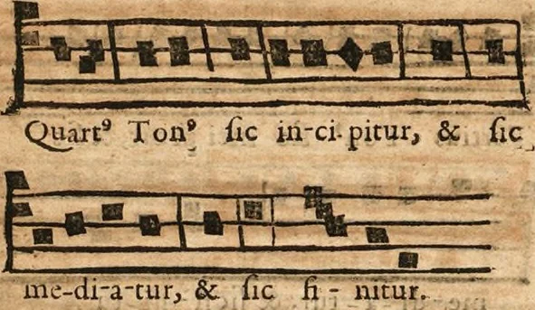 An illustration from Le Guidon du plain-chant... par Jacques Doublet, 1649, leaf 62