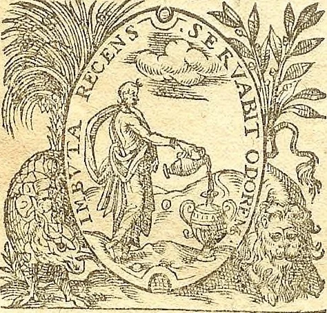 An illustration from L'Usage et praticque du compas à huict poinctes sur les 48 problèmes des six premiers livres d'Euclide... par M. Denorry..., 1588, leaf 2