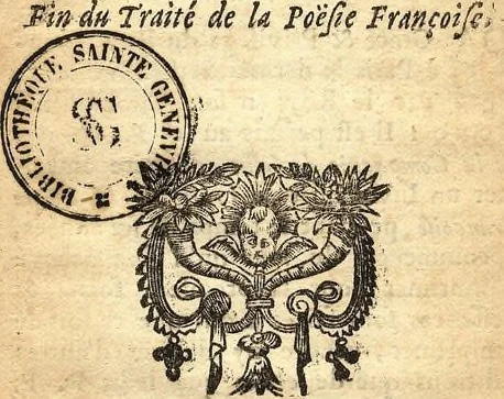 An illustration from Traité de la poésie françoise, 1685, leaf 199
