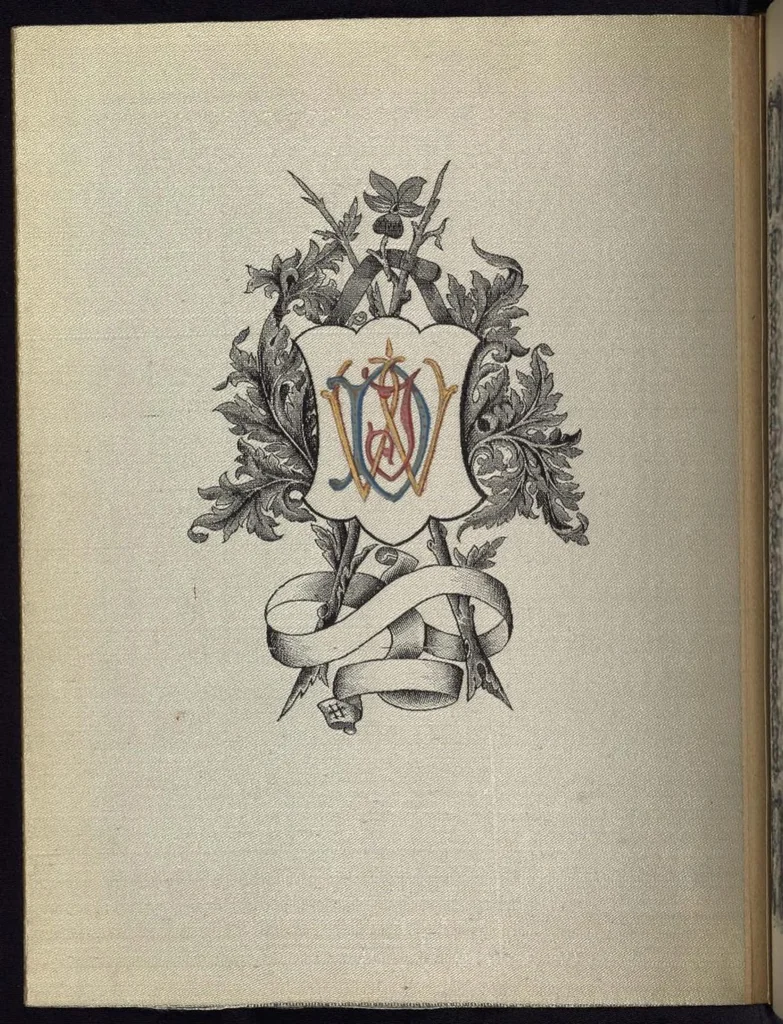 An illustration from Livre de Prières. Tissé d'après les enluminures des manuscrits du XIVe au XVIe siècle, 1886, leaf 7