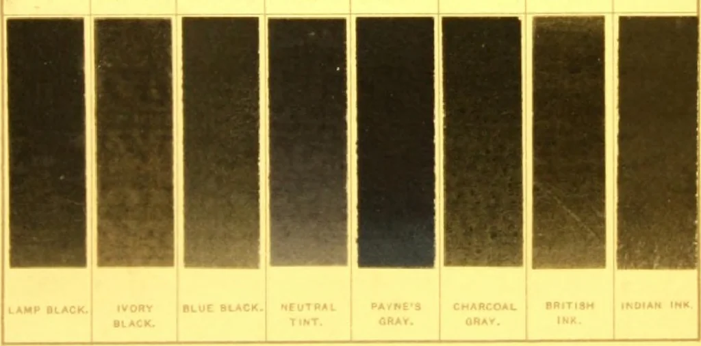 An illustration from A descriptive handbook of modern water colour pigments illustrated with seventy-two colour washes skilfully gradated by hand on Whatman's drawing paper : with an introductory essay on the recent water-colour controversy., 1887, leaf 10