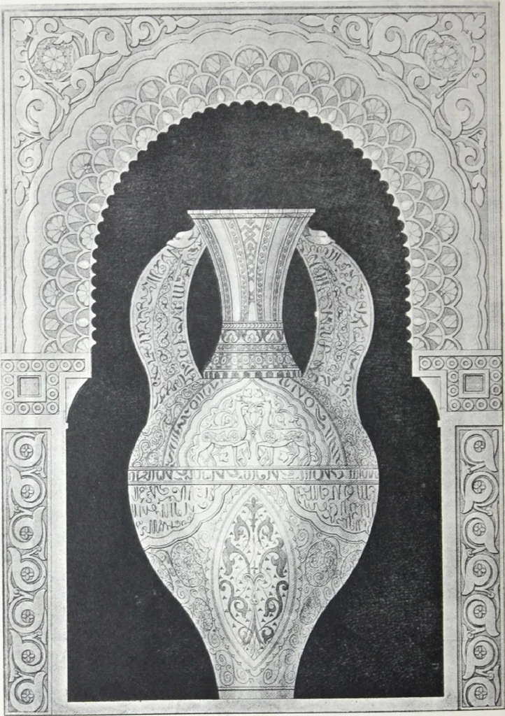 An illustration from A few suggestions for ornamental decoration : a collection of designs & colour schemes for painters' and decorators' work / compiled by F. Scott Mitchell., 1908, leaf 21