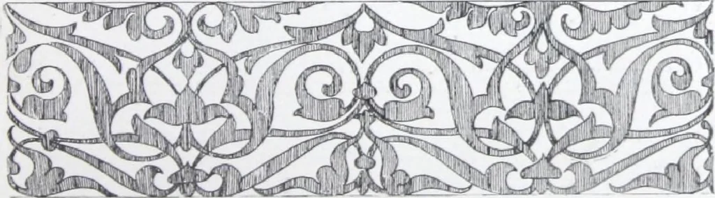 An illustration from A few suggestions for ornamental decoration : a collection of designs & colour schemes for painters' and decorators' work / compiled by F. Scott Mitchell., 1908, leaf 26