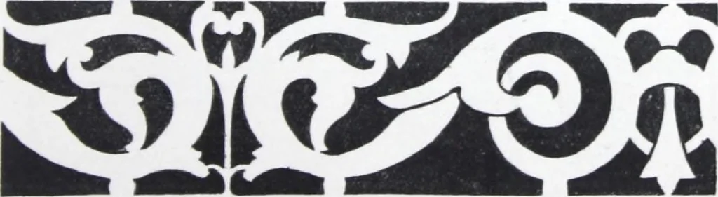 An illustration from A few suggestions for ornamental decoration : a collection of designs & colour schemes for painters' and decorators' work / compiled by F. Scott Mitchell., 1908, leaf 28