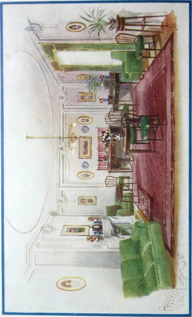 An illustration from A few suggestions for ornamental decoration : a collection of designs & colour schemes for painters' and decorators' work / compiled by F. Scott Mitchell., 1908, leaf 3