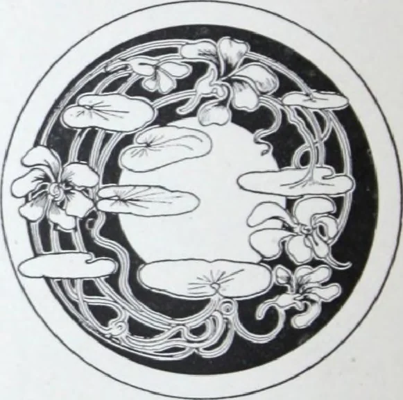 An illustration from A few suggestions for ornamental decoration : a collection of designs & colour schemes for painters' and decorators' work / compiled by F. Scott Mitchell., 1908, leaf 51