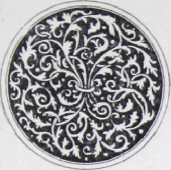 An illustration from A few suggestions for ornamental decoration : a collection of designs & colour schemes for painters' and decorators' work / compiled by F. Scott Mitchell., 1908, leaf 52