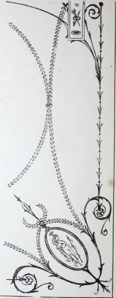 An illustration from A few suggestions for ornamental decoration : a collection of designs & colour schemes for painters' and decorators' work / compiled by F. Scott Mitchell., 1908, leaf 55