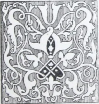 An illustration from A few suggestions for ornamental decoration : a collection of designs & colour schemes for painters' and decorators' work / compiled by F. Scott Mitchell., 1908, leaf 60